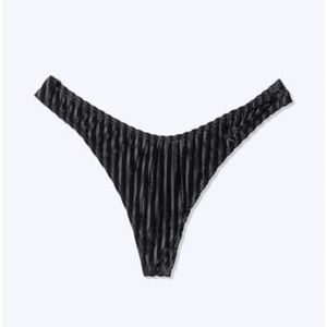 VS PINK High Leg Velvet Thong (Small)